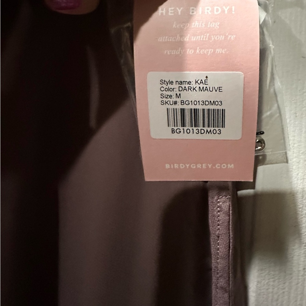 Birdy Grey Kae Dress Chiffon Dark Mauve Medium NEW Medium NEW NWT BRIDESMAID - Picture 5 of 5